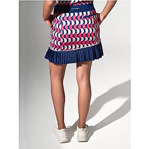 Ava Women's Golf Skort with Pockets - 15" Slim Fit - Geo Print/Ink