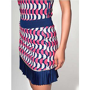 Ava Women's Golf Skort with Pockets - 15" Slim Fit - Geo Print/Ink