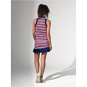 Ava Women's Golf Skort with Pockets - 15" Slim Fit - Geo Print/Ink