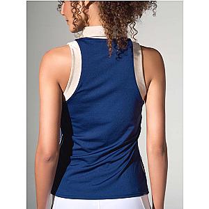 Ava Sleeveless Women's Golf & Tennis Polo Top - Ink/Silver Sand