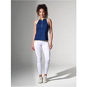 Ava Sleeveless Women's Golf & Tennis Polo Top - Ink/Silver Sand