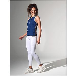 Ava Sleeveless Women's Golf & Tennis Polo Top - Ink/Silver Sand