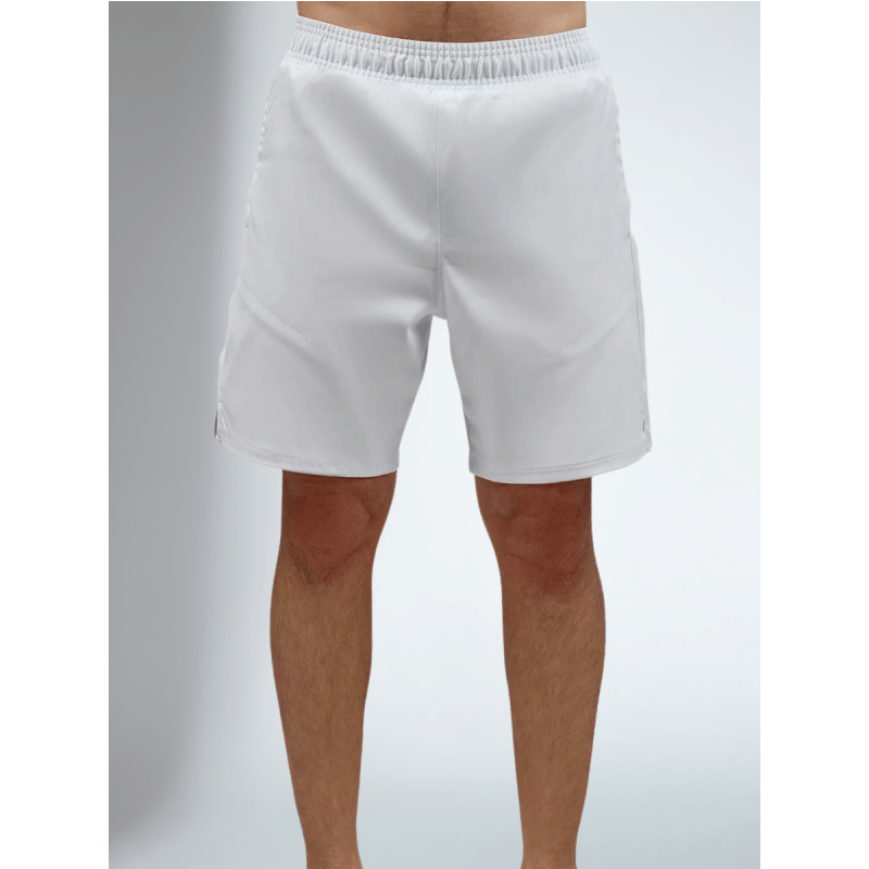 Men's Tennis Shorts - Spin Shorts with Pockets & UV Protection - White