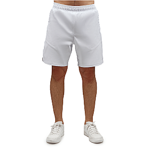 Men's Tennis Shorts - Spin Shorts with Pockets & UV Protection - White