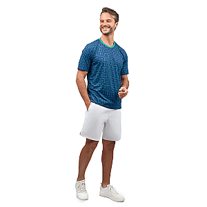 Men's Tennis Shorts - Spin Shorts with Pockets & UV Protection - White