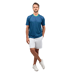 Men's Tennis Shorts - Spin Shorts with Pockets & UV Protection - White