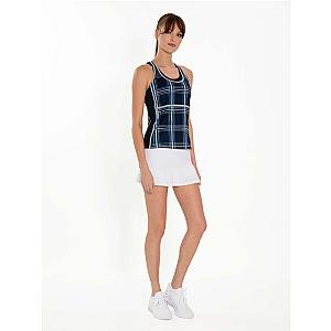 Ashley Asymmetrical 13 1/2" Pleated Skirt - White
