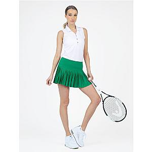 Alexa Performance Sleeveless Polo - White
