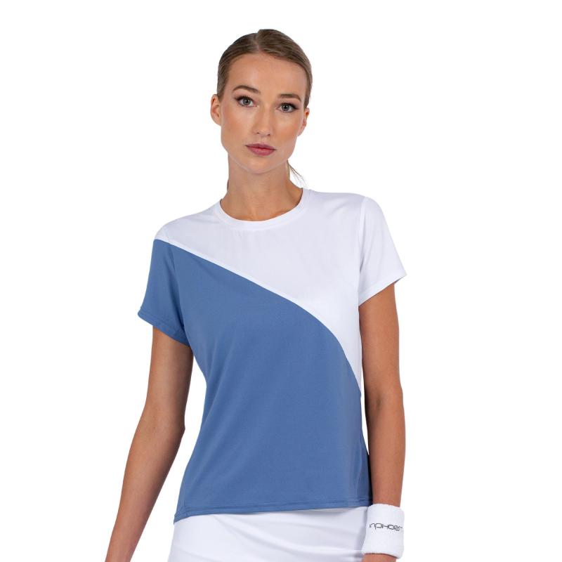 Parker Short Sleeve Crew Neck Top - Palladian/White