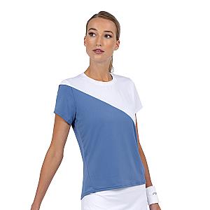 Parker Short Sleeve Crew Neck Top - Palladian/White