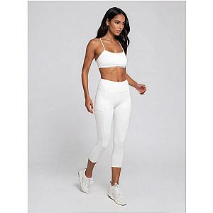 Zone Capri Legging - White/Silver