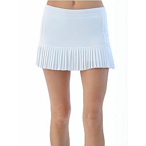 Pleated Tennis Skirt - Four-Way Stretch & UV Protection - White
