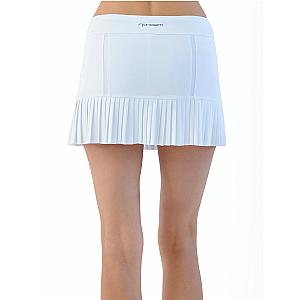 Pleated Tennis Skirt - Four-Way Stretch & UV Protection - White