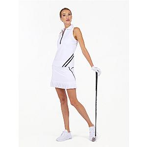 Sinclaire 15" Pleated Hem Golf And Tennis Skirt - White/Ink