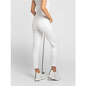 Stylish Women's Golf Pants - Fitted Design with Moisture-Wicking - White