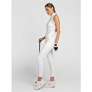 Stylish Women's Golf Pants - Fitted Design with Moisture-Wicking - White