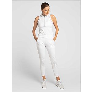Stylish Women's Golf Pants - Fitted Design with Moisture-Wicking - White