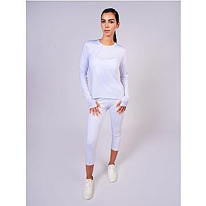 Parker Long Sleeve Crew Neck Top - White
