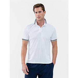 Performance Men's Classic Tennis Rib Collar Polo - White/Midnight