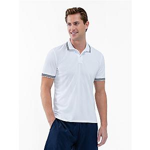 Performance Men's Classic Tennis Rib Collar Polo - White/Midnight