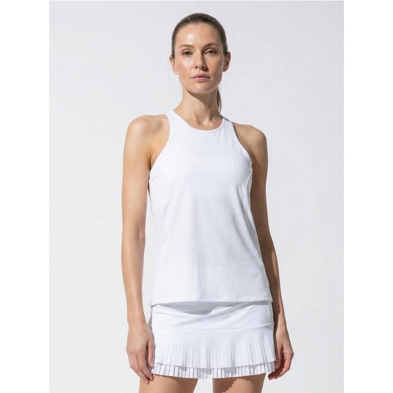 Nora Halter Neck Active & Tennis Tank - White