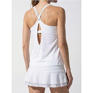 Nora Halter Neck Active & Tennis Tank - White