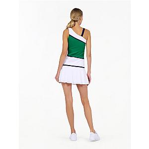 Women's Flouncy Skirt with Mesh Overlay & Built-In Shorts