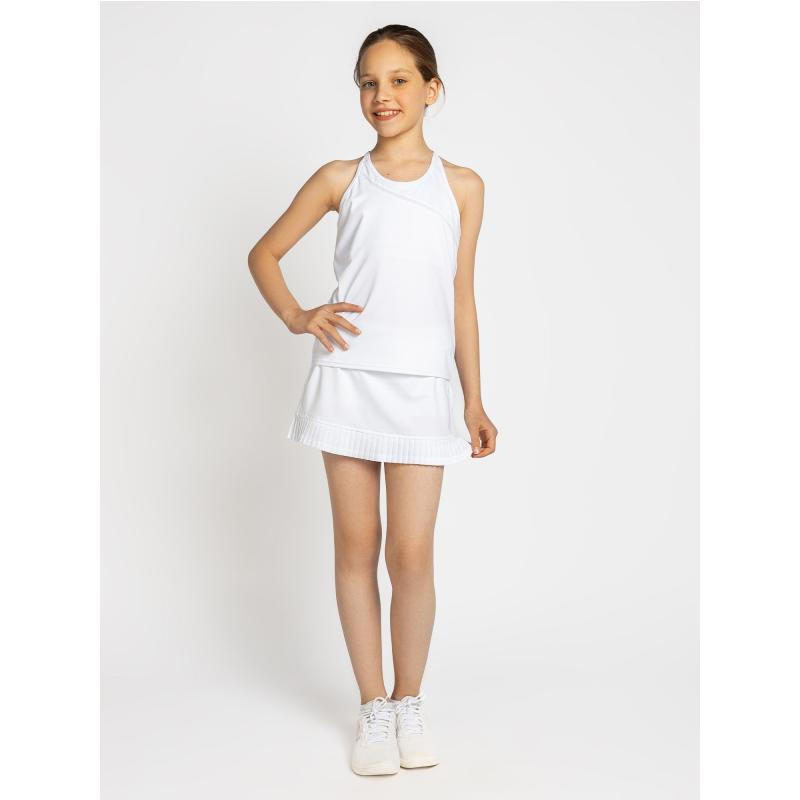 Girls Strappy Tank - White