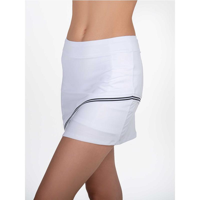 Chloe 15" Asymmetrical Skirt - White/Black