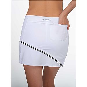 Chloe 15" Asymmetrical Skirt - White/Black