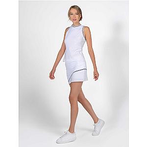 Chloe 15" Asymmetrical Skirt - White/Black