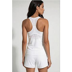 Bridget Racer Back Active and Tennis Tank - White