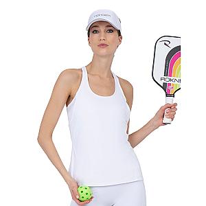 Aubrey Double Layer Athleisure Tank - White