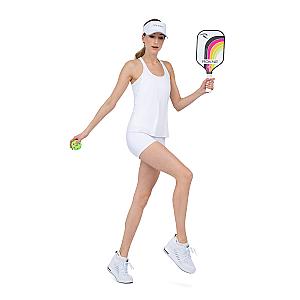 Aubrey Double Layer Athleisure Tank - White
