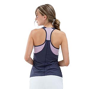 Aubrey Double Layer Athleisure Tank - Lilac/Dark Shadow