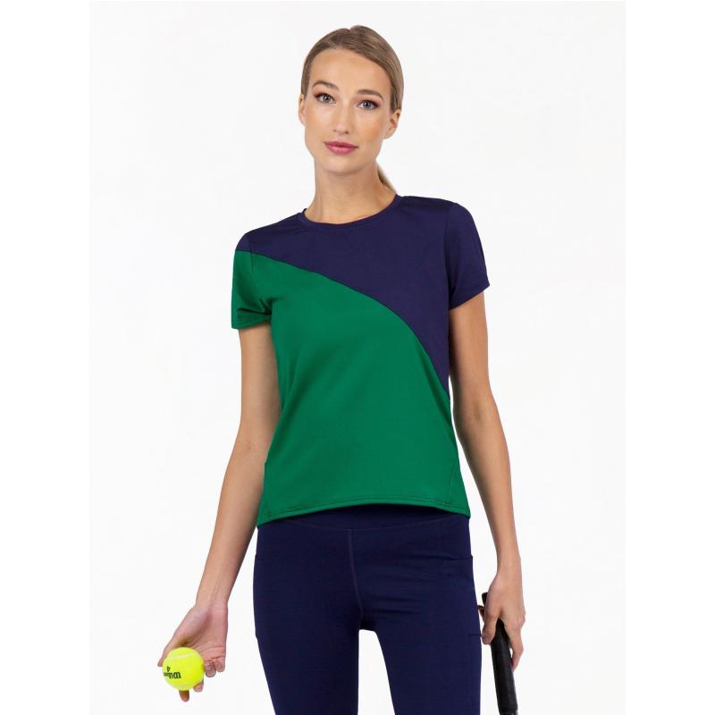 Parker Short Sleeve Crew Neck Top - Ivy/Ink