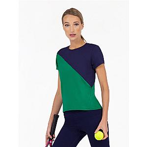 Parker Short Sleeve Crew Neck Top - Ivy/Ink