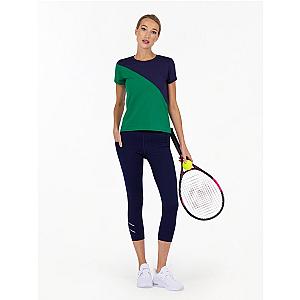 Parker Short Sleeve Crew Neck Top - Ivy/Ink