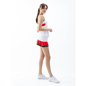 Crisscross Court Tank - White/Poppy/Militare