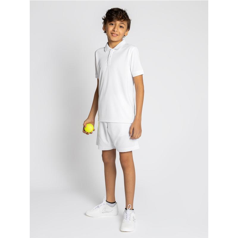 Boys Classic Rib Collar Polo - White