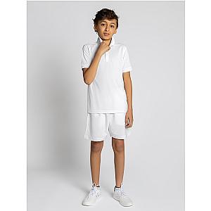 Boys Classic Rib Collar Polo - White
