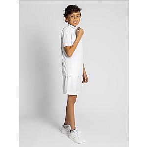 Boys Classic Rib Collar Polo - White