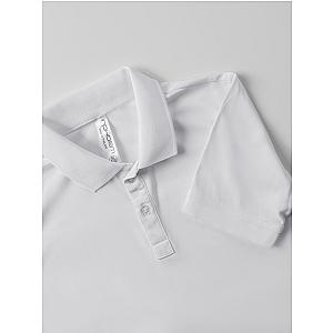 Boys Classic Rib Collar Polo - White