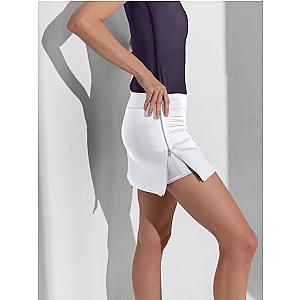 Celine Side Zip 13 1/2" Skirt - White