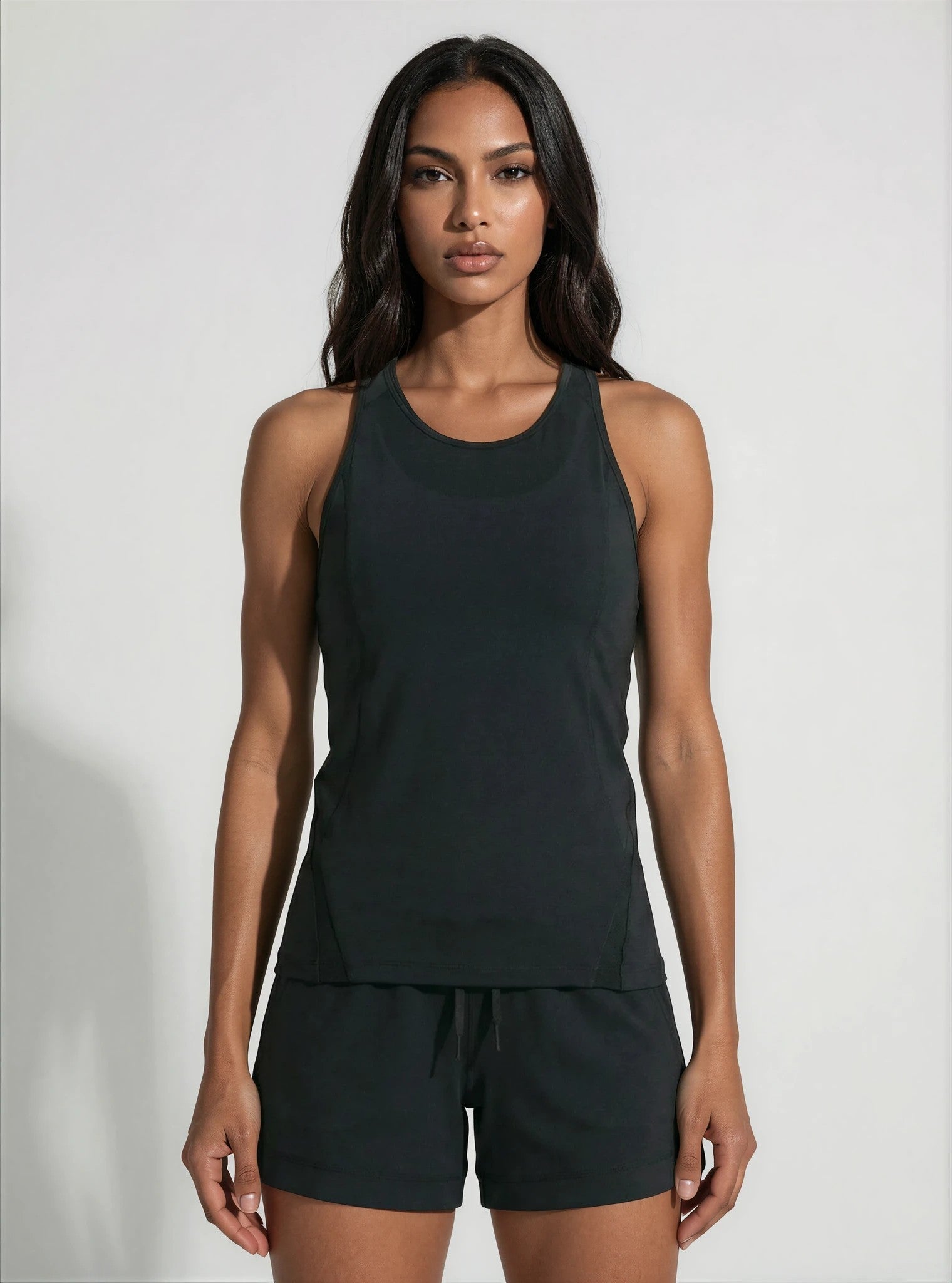Bridget Racer Back Active and Tennis Tank - Black