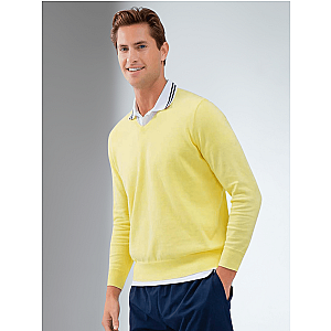 Classic V Neck Sweater - Lemonade