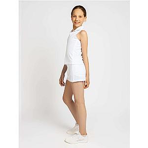 Girls Classic Collar Top - White