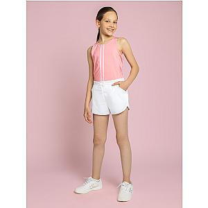 Girls Double Layer Shorts - White