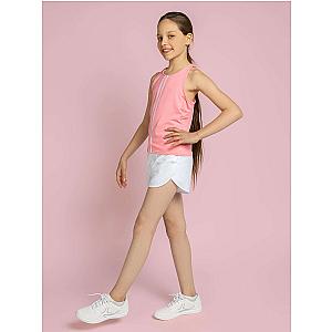 Girls Double Layer Shorts - White