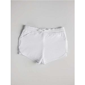 Girls Double Layer Shorts - White